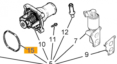 Garnitura termostat Opel Astra H Z16XEP Z16XER